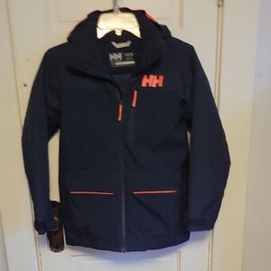 Helly Hansen Dark Blue Jacket with Bright Orange Details